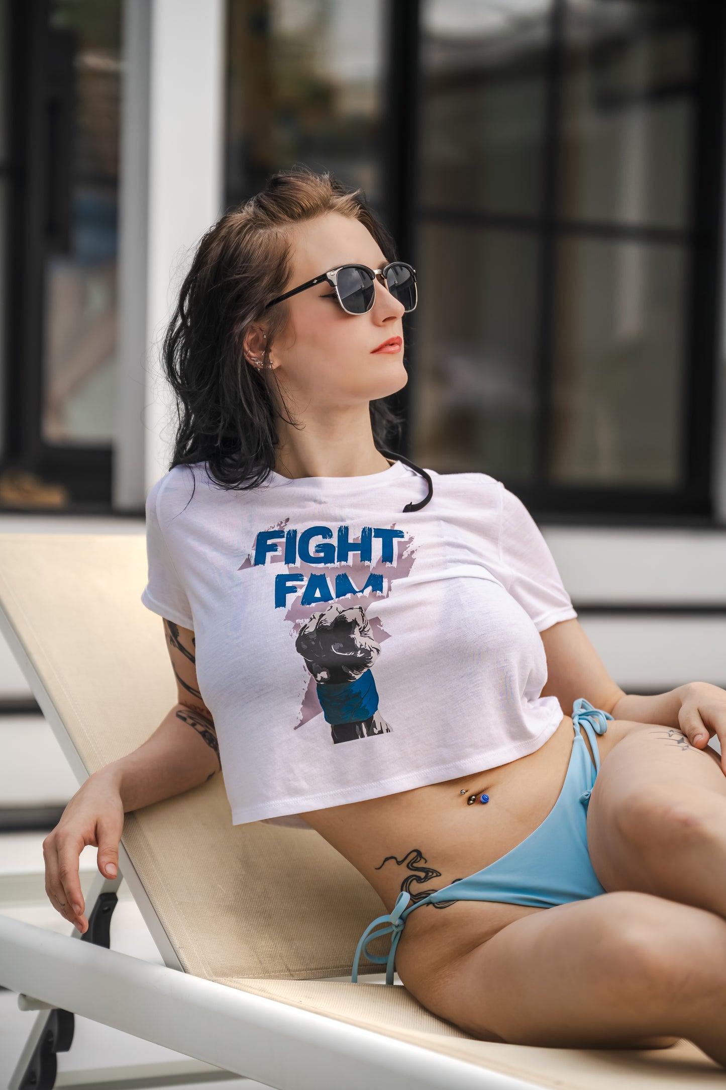 Fight Fam OG Crop - Blue Surge Edition