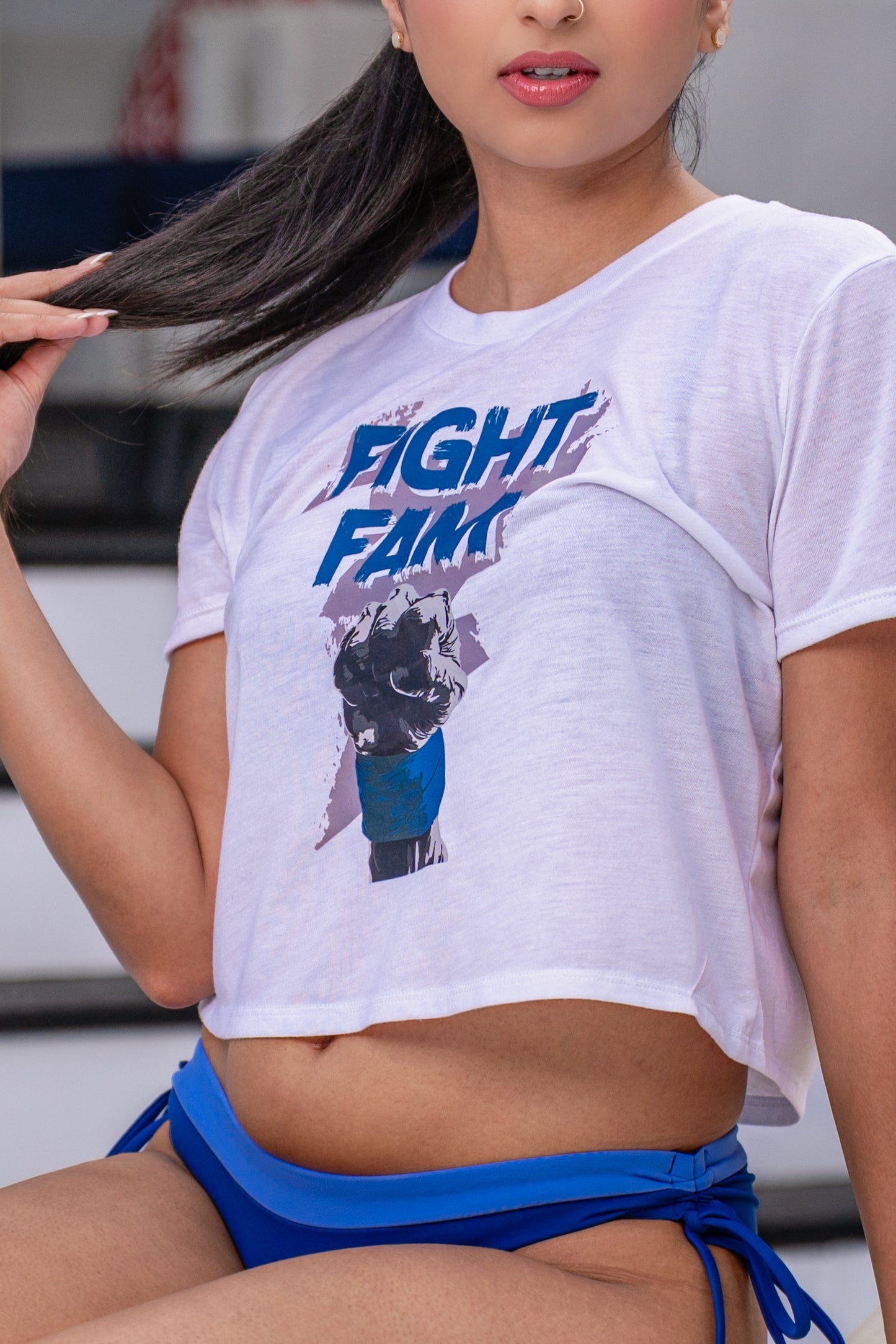 Fight Fam OG Crop - Blue Surge Edition