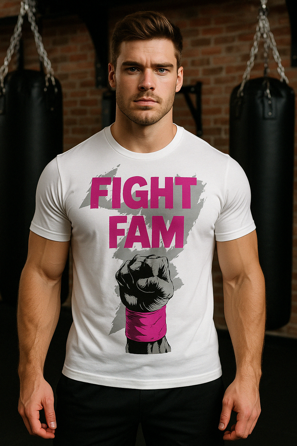 Fight Fam OG Tee - Electric Pink Edition