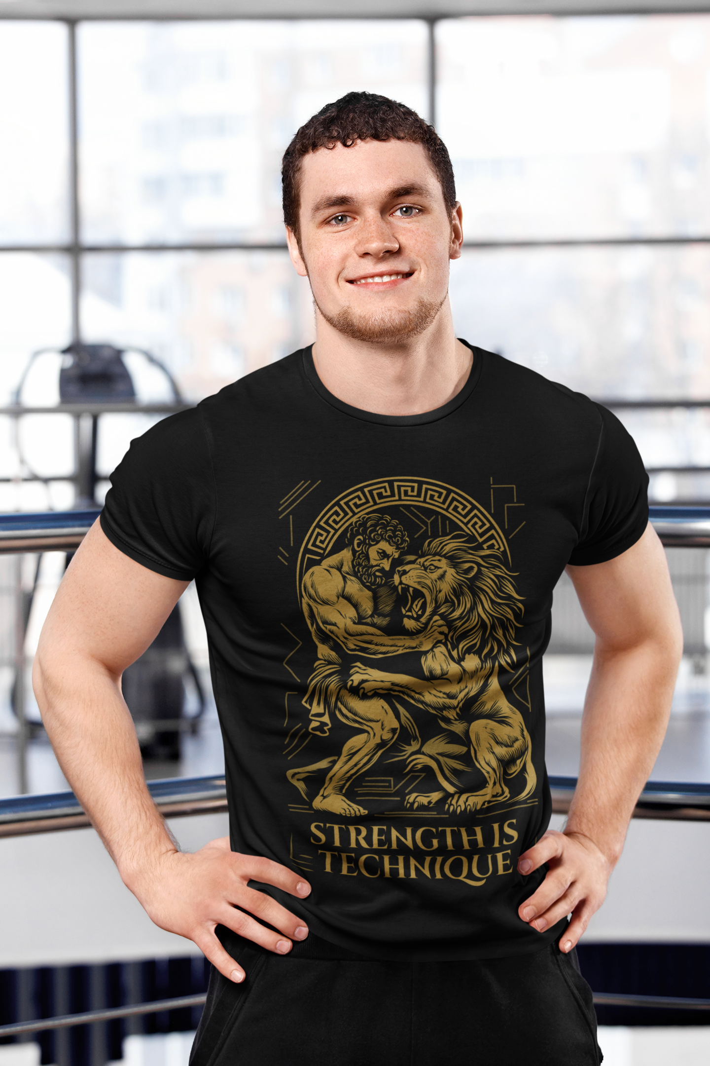 Strength Is Technique – Gold Hercules Tee