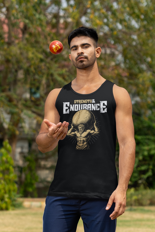 Strength Is Technique – Gold Hercules Tank Top